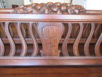 391.73 - BANC DE WINSTUB EN BOIS SCULPTE DECOR TONNEAU - Lg … (photo 2)