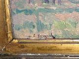an image of a painting of a landscape with trees in the foreground
