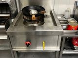a frying pan on the stove in the kitchen