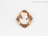 an image of a picture of a woman in a cameo cameo broochle