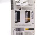 packaging of a cell phone with a barcode on the back of it