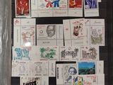 a picture of a collection of stamps on display