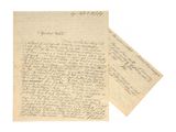 une lettre écrite à l'encre noire sur une feuille de papier