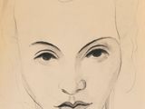 l'image d'un dessin du visage d'une femme sur un morceau de papier