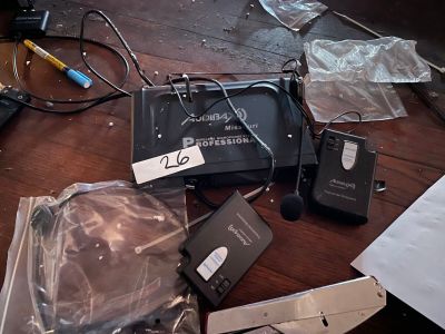 a lot of electronics that are on the table