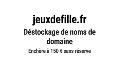 Nom de domaine jeuxdefille.fr. Catégorie: Jeux et divertisse…