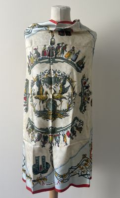 Hermès Paris, carré 90 en twill de soie " Alsace" d'après le…