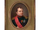 portrait d'un homme en uniforme militaire dans un cadre doré