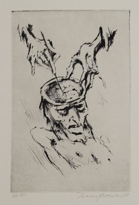 an image of a drawing of a man with a hat on