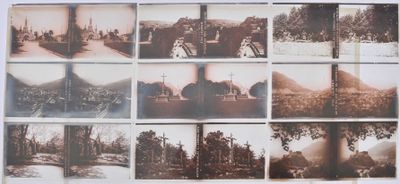 an old photo of a bunch of pictures of people in a field