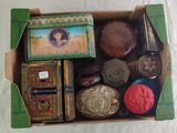 a box full of assorted items sitting on a table