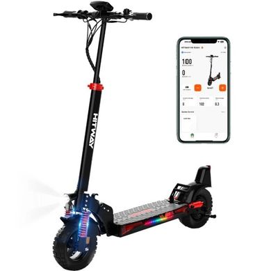une photo d'un scooter avec un smartphone à côté