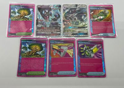 several cards of different types of card games are displayed on a table
