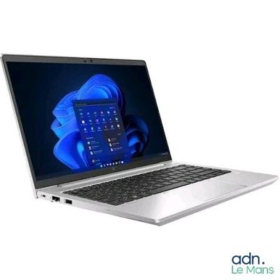a laptop with a blue rose on the screen