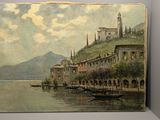 an image of a painting of a boat in a body of water
