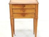 an image of a small wooden table with a drawer on top of it