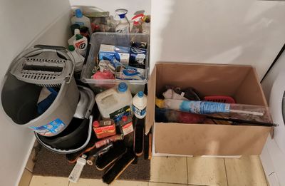 a box with a lot of stuff in it