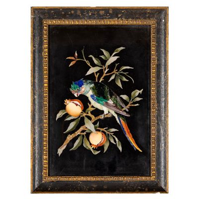 an image of a painting of a bird on a tree branch