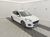 a white car parked in a garage with a checkered floor