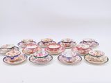 a bunch of plates that are sitting on top of a table