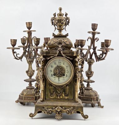 a clock that is sitting on top of a table