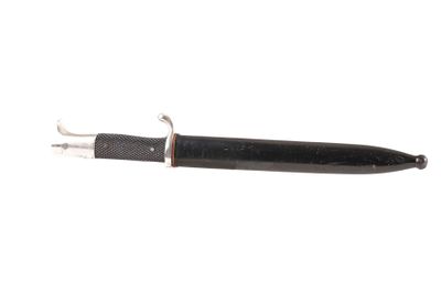 une image représentant un stylo noir à pointe argentée
