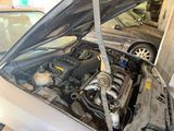 a car that is under the hood of a car