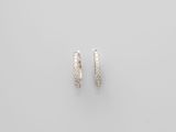 a pair of diamond hoop earrings