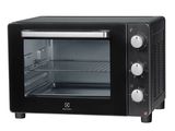 an image of a black toaster oven on a white background