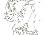 dessin représentant un homme et une femme enlacés