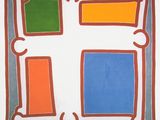 une image représentant un tableau où l'on voit une croix composée de carrés colorés
