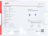 certificat attestant de l'authenticité d'un saphir bleu, accompagné d'un certificat attestant de l'authenticité d'un saphir bleu