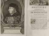an old book with a picture of a man in a black hat