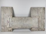 an image of a piece of concrete with a design painted on it