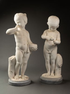 D'après Charles Antoine BRIDAN - Jeune fille - Objet d'art 18ème siècle