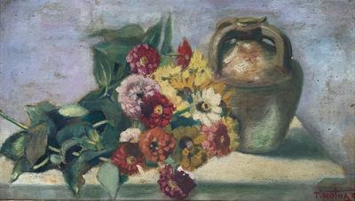 Ecole XXe, "Nature morte aux fleurs".
