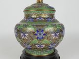 chinese cloise enamel vase on stand