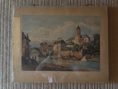 a picture of a painting hanging on a wall