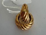 a gold ring with a price tag attached to it