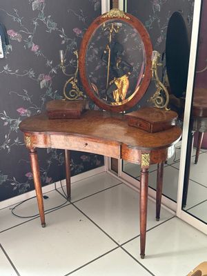 COIFFEUSE en bois de placage et bronze. - Photo 1