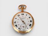 an antique pocket watch with roman numerals and roman numerals on the dial