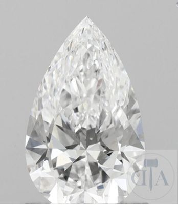 Diamant de 1,01 carat en forme de poire, certifié par l'IGI, certifié par le GIA, certifié par le GIA