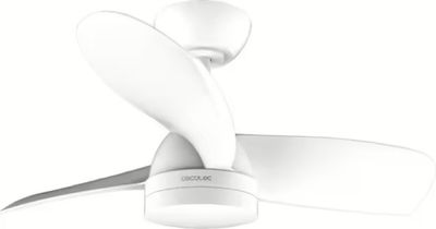 an image of a white ceiling fan on a white wall
