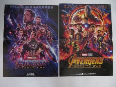 deux affiches des films « Avengers : Infinity War » et « Avengers : Endgame »