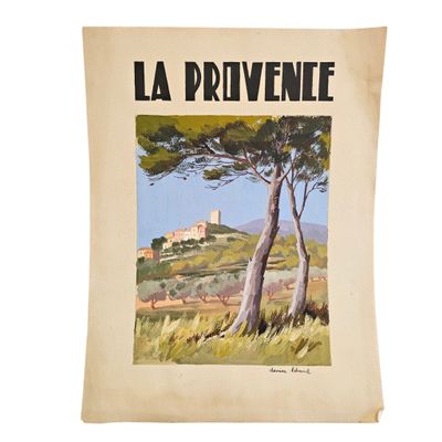 un tableau représentant un paysage avec des arbres et un château au loin