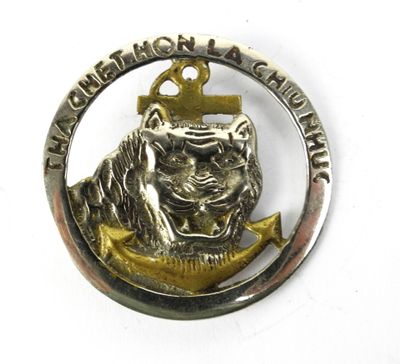 une image représentant une médaille en argent et en or sur laquelle figure un lion