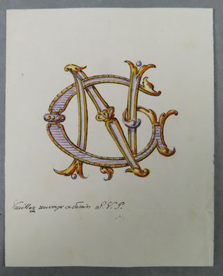 une image représentant un dessin de la lettre « n » en doré et violet