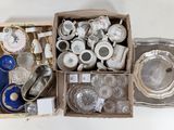 a box full of assorted items sitting on a table