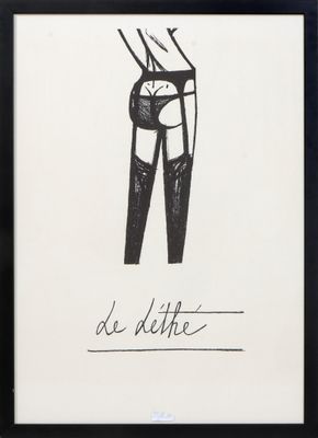 une image représentant un dessin en noir et blanc des jambes d'une femme