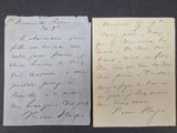 une vieille lettre et un bout de papier sur lequel il y a quelque chose d'écrit